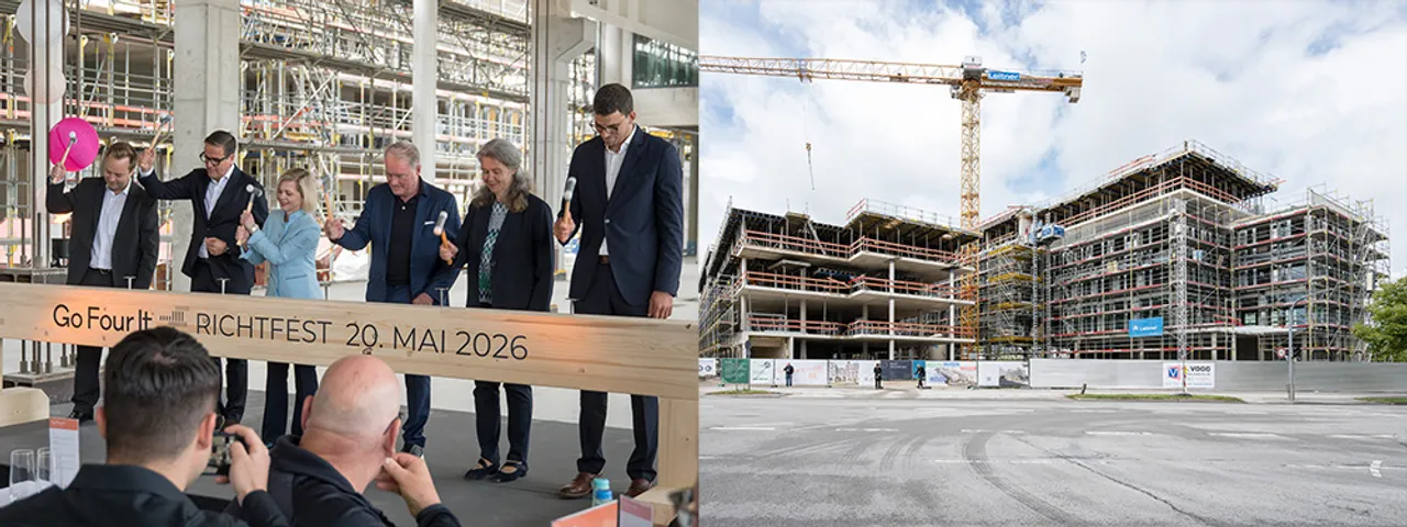 Richtfest im Business-Quartier Go Four It in München
