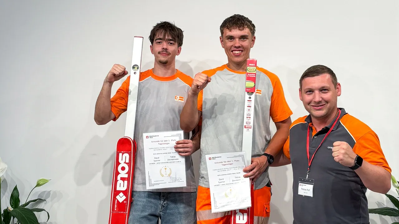 Leyrer + Graf Lehrlinge erzielen Top-Resultate bei Wettbewerben