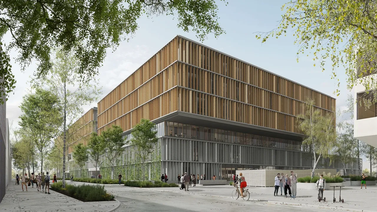 Zentralberufsschule Seestadt Aspern spart mit emissionsarmem Beton 4.200 t CO2 ein