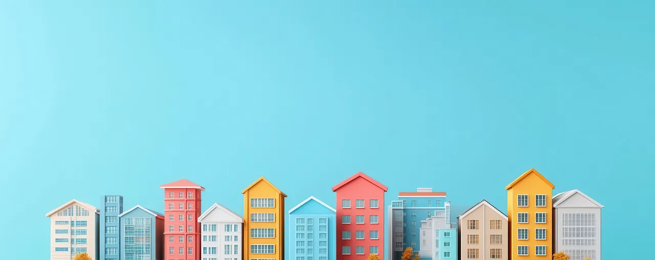 Real estate investment trust REIT, collection of income-generating properties, 3D illustration