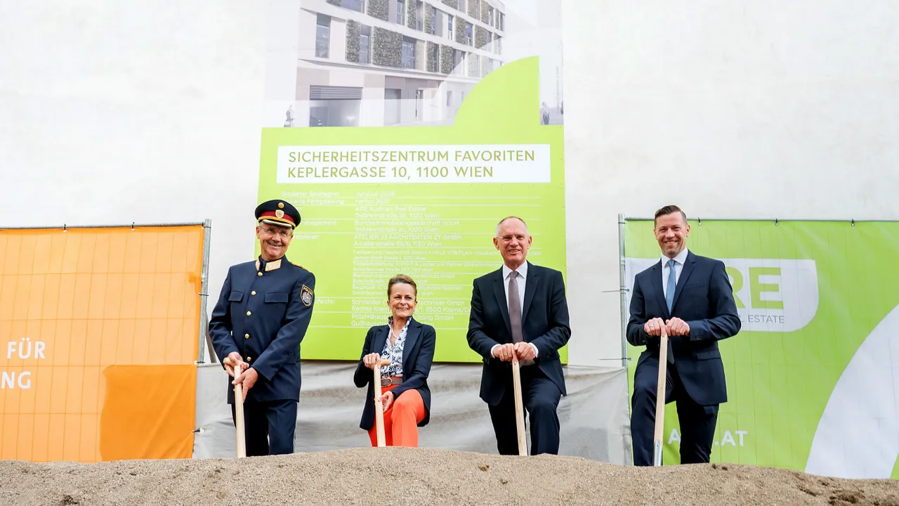 ARE: Spatenstich für Sicherheitszentrum Favoriten-Keplergasse