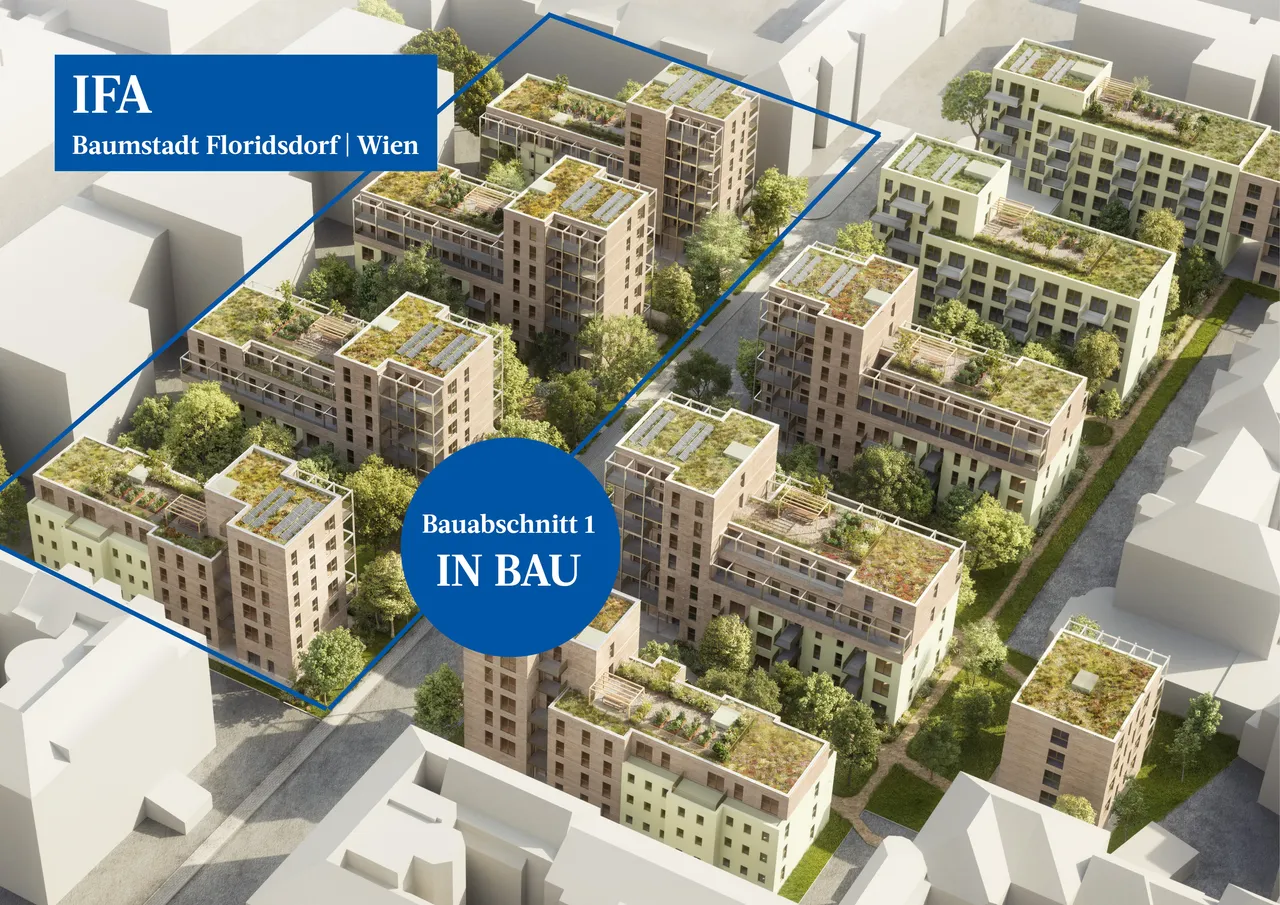 Baustart 1. Bauabschnitt Baumstadt Floridsdorf