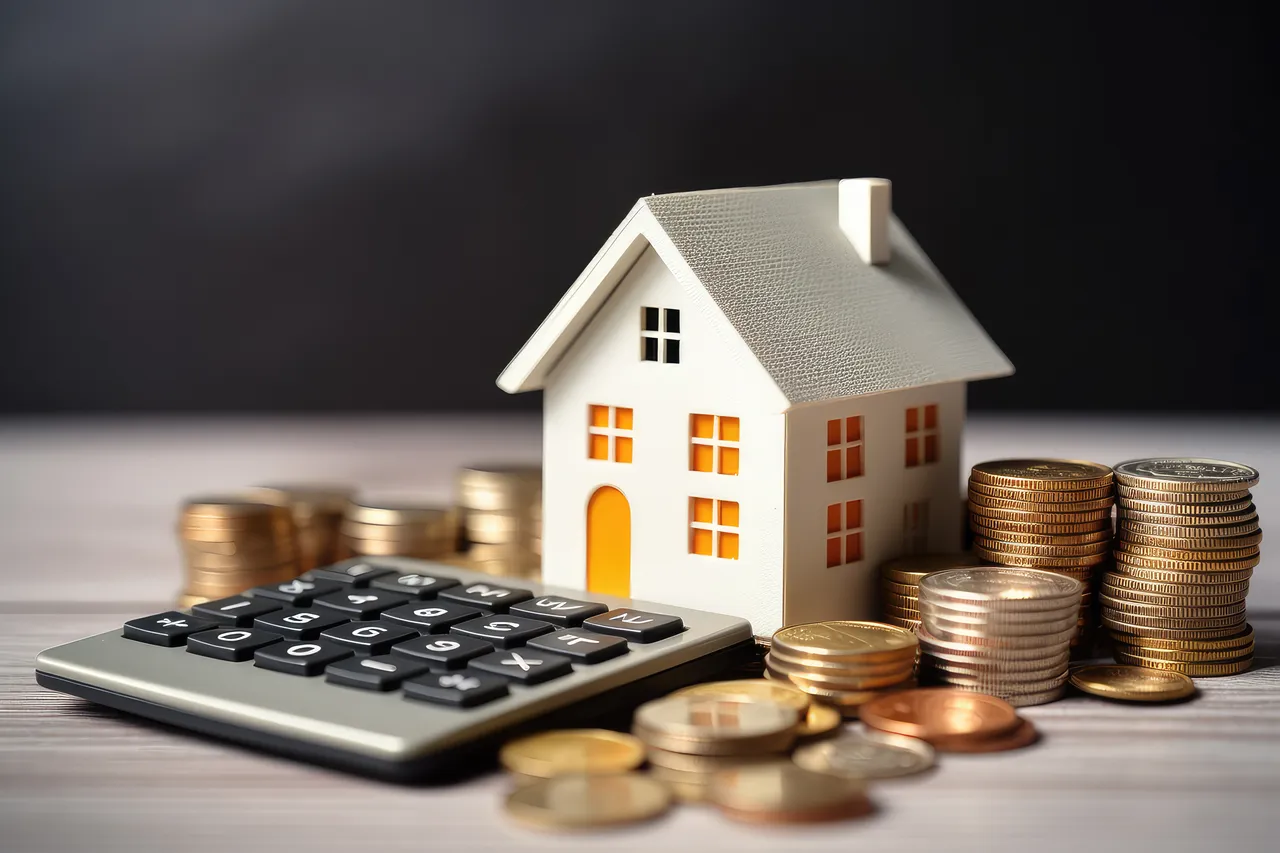 A miniature house, calculator, and coin stack, reflecting the complexities of mortgages and property investment.