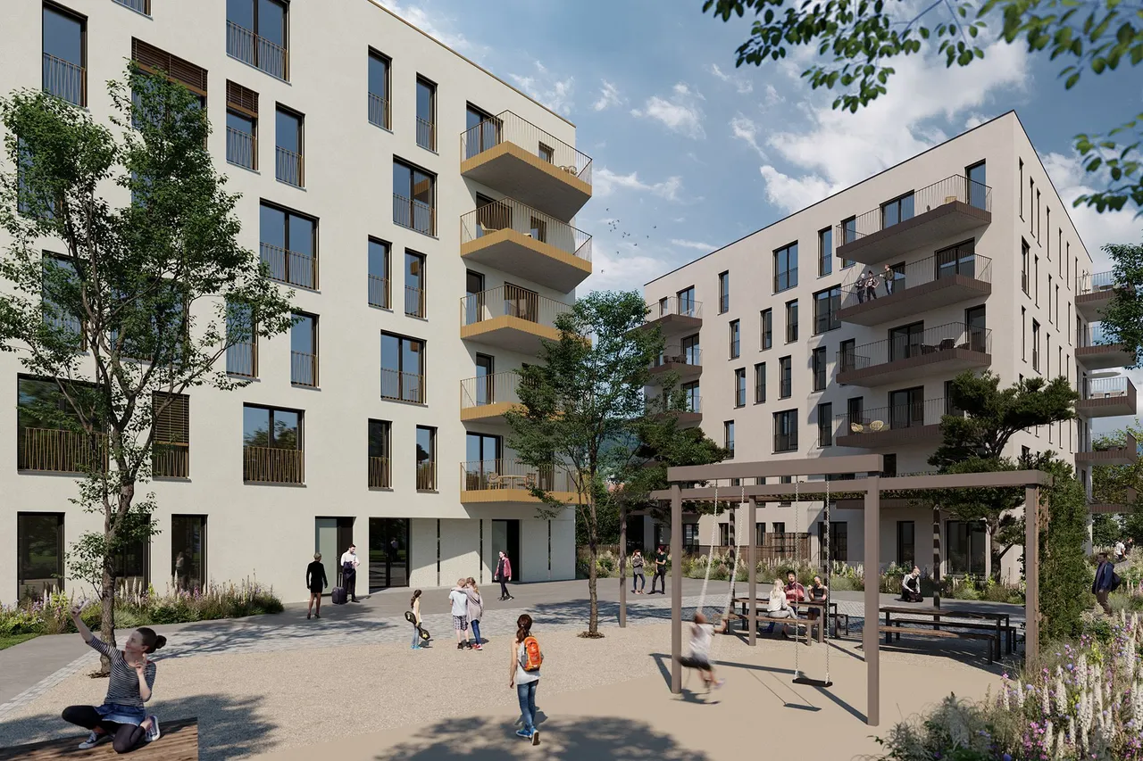 Gleichenfeier für ÖSW Wohnprojekt  „Das Lichtquartier“ in Graz Reininghaus