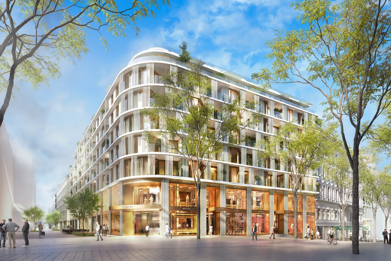 Rendering Neugestaltung Mariahilfer Straße 10-18