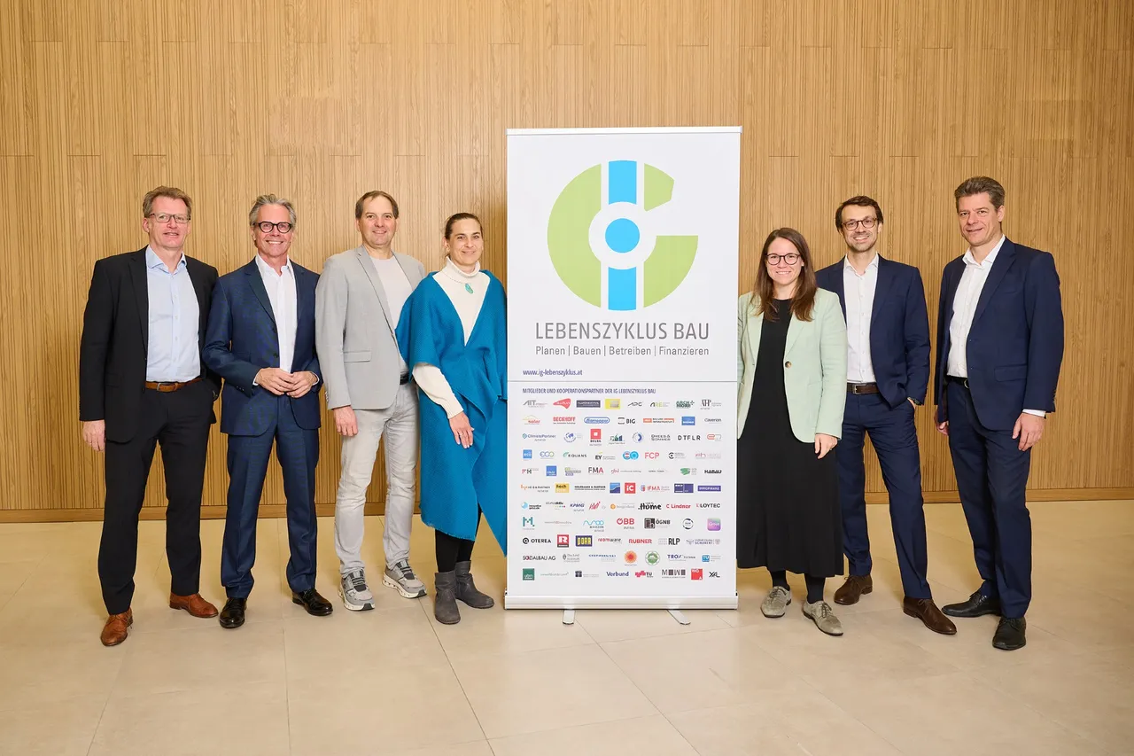 Marc Höhne (DELTA), Stephan Heid (Heid & Partner Rechtsanwälte), Klaus Reisinger (ClimatePartner), Margot Grim-Schlink (e7), Magdalena Prem (Landesholding Burgenland im Auftrag der LIB), Christoph Müller-Thiede (M.O.O.CON), Stefan Rufera (KPMG)