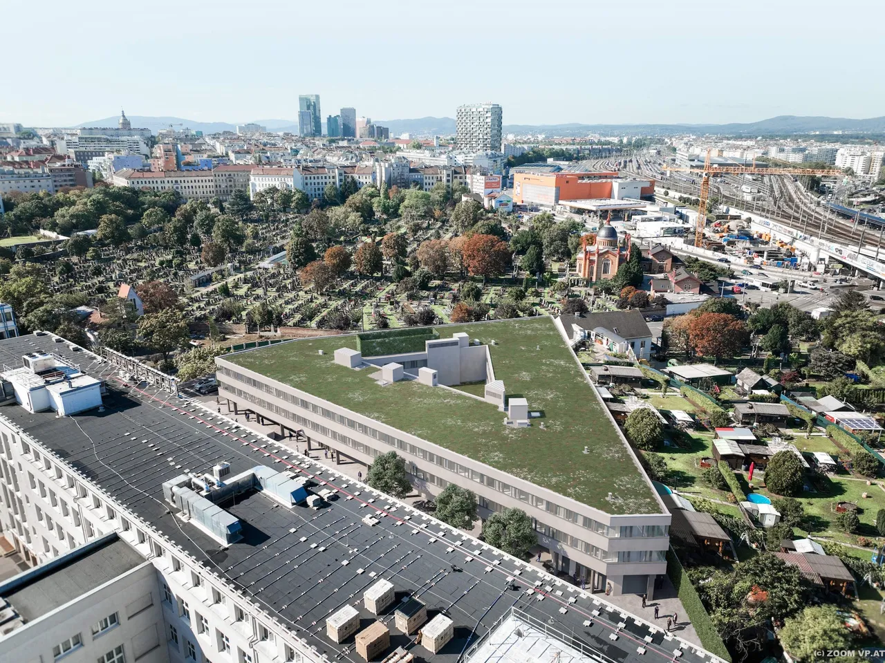 Renderings des Sicherheitszentrums in der Gudrunstraße 192, 1100 Wien
