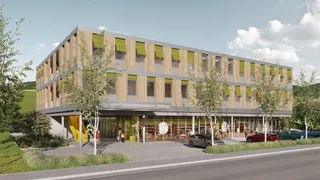 Gleichenfeier für Büro- und Gesundheitszentrum in Stattegg