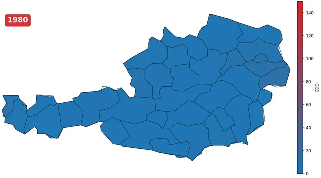Der Techem Hitzeatlas zeigt die Hotspots in Österreich