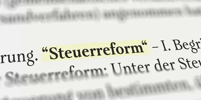 Steuerreform  in Begutachtung