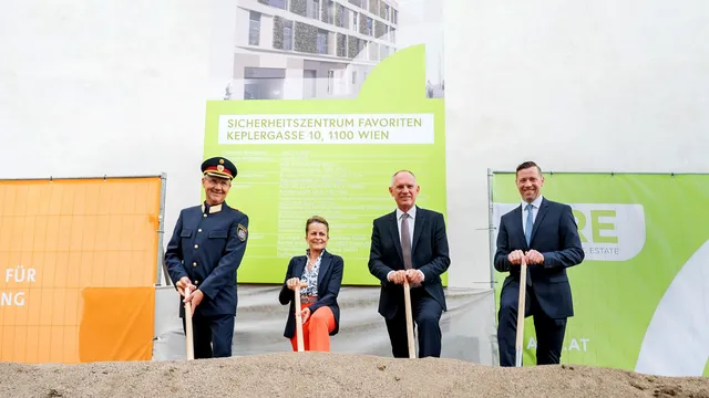 ARE: Spatenstich für Sicherheitszentrum Favoriten-Keplergasse
