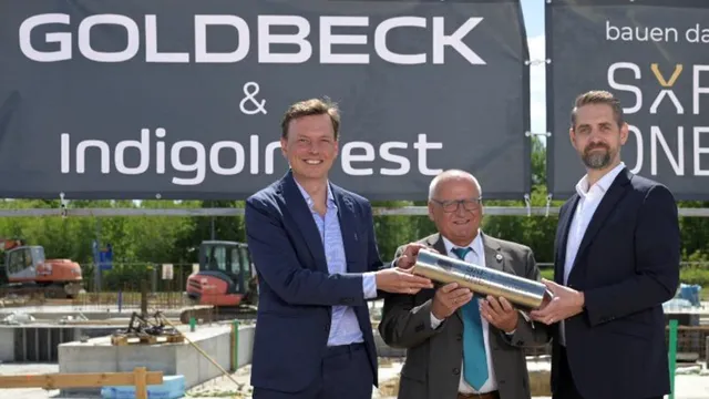 Campus SXF ONE: Indigo Invest und Goldbeck feiern Bodenplattenfest
