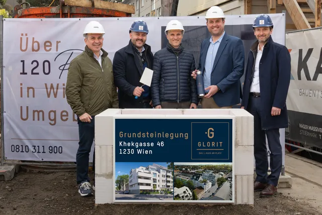 Glorit legt Grundstein in Rodaun: