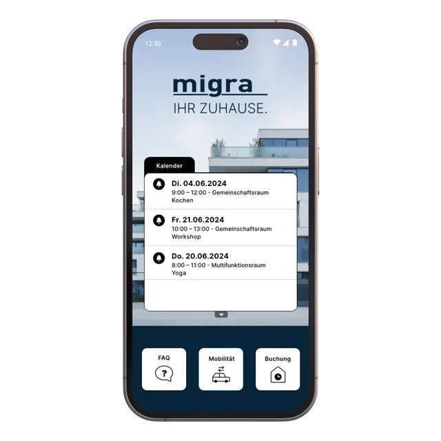 BWSG und migra setzen auf die Pocket House App zur digitalen Vernetzung