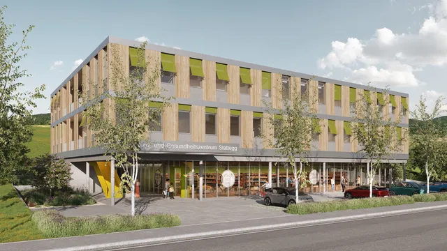 Gleichenfeier für Büro- und Gesundheitszentrum in Stattegg