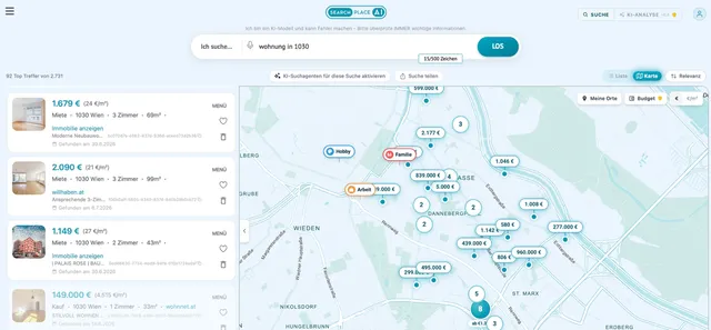 Neu bei SearchPlace.ai: KI-Kartensuche macht die Immobiliensuche persönlich