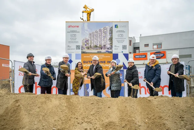 GEWOG und at home feiern Spatenstich in der Muthgasse