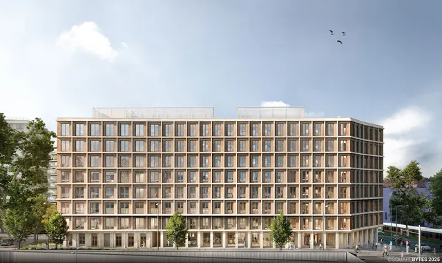 Dachgleiche für Holz-Hybrid-Bürogebäude ANCHOR