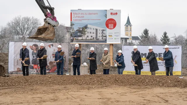 Spatenstich für finalen Bauabschnitt „Am Wagnerberg“ in Ansfelden