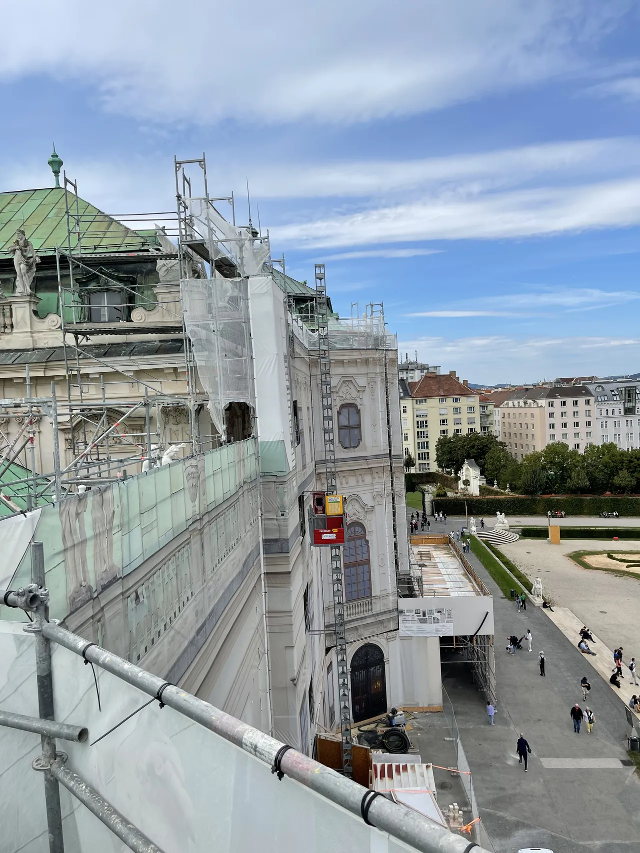 Oberes Belvedere wird saniert