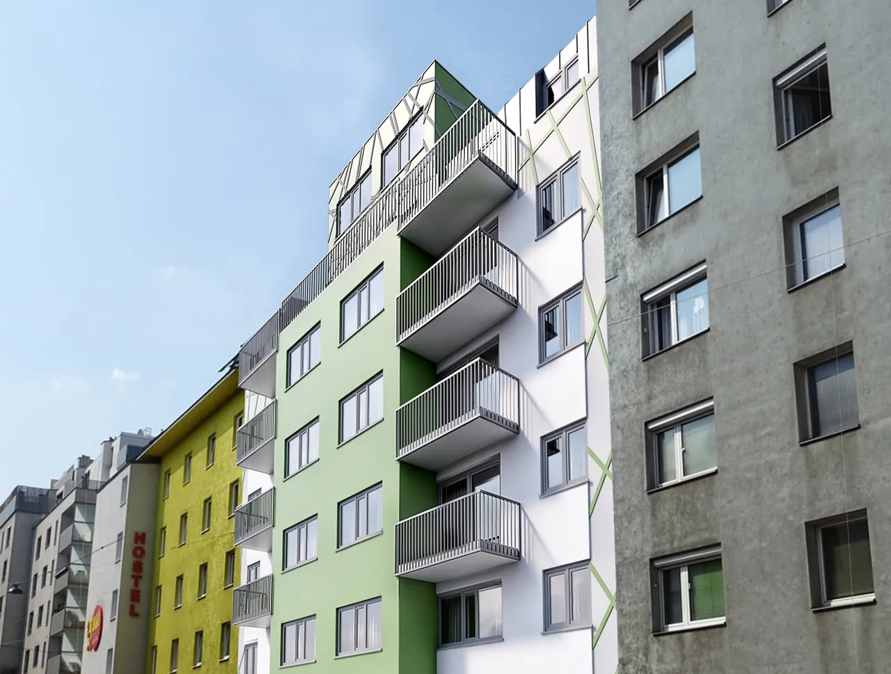 Rendering Leibnizgasse im 10. Wiener Gemeindebezirk