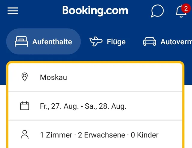 Booking.com muss in Russland Millionenstrafe zahlen