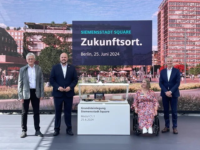 Grundsteinlegung für die Stadtquartiersentwicklung „Siemensstadt Square“ in Berlin Spandau