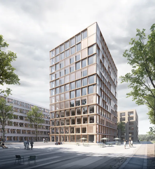 UBM entwickelt mit dem „Timber Peak“ das erste Holz-Hybrid-Hochhaus in Mainz