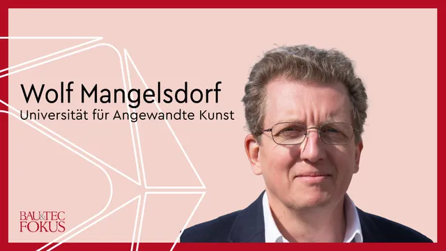 Wolf Mangelsdorf ist neuer Professor für Structural Design am Institut für Architektur