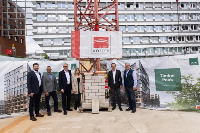 UBM legt mit „Timber Peak“ den Grundstein für erstes Holz-Hybrid-Hochhaus in Mainz