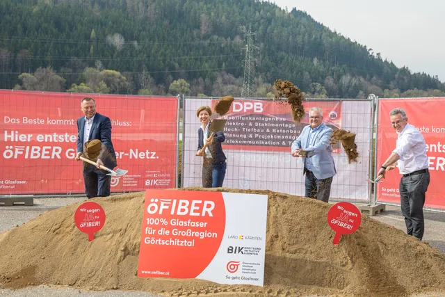 Spatenstich für den Glasfaserausbau im Görtschitztal