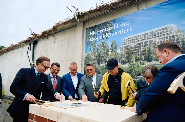 UBM Development: Grundsteinlegung eröffnet den Vertrieb von 22.000 m2 Bürofläche im LeopoldQuartier OFFICE