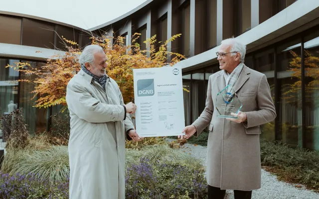 legero united campus erhält ÖGNI Platin Zertifikat und ÖGNI Kristall