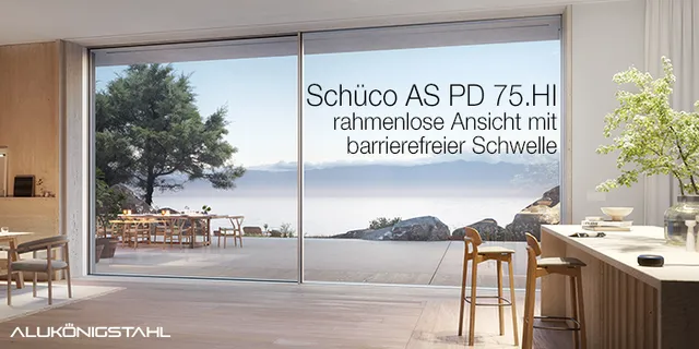 Minimalismus par excellence: Neues Panorama Design Schiebesystem Schüco AS PD 75.HI